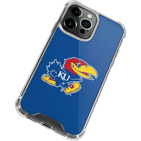 University of Kansas Jayhawks Mascot Outline iPhone 13 Pro Max Clear Case